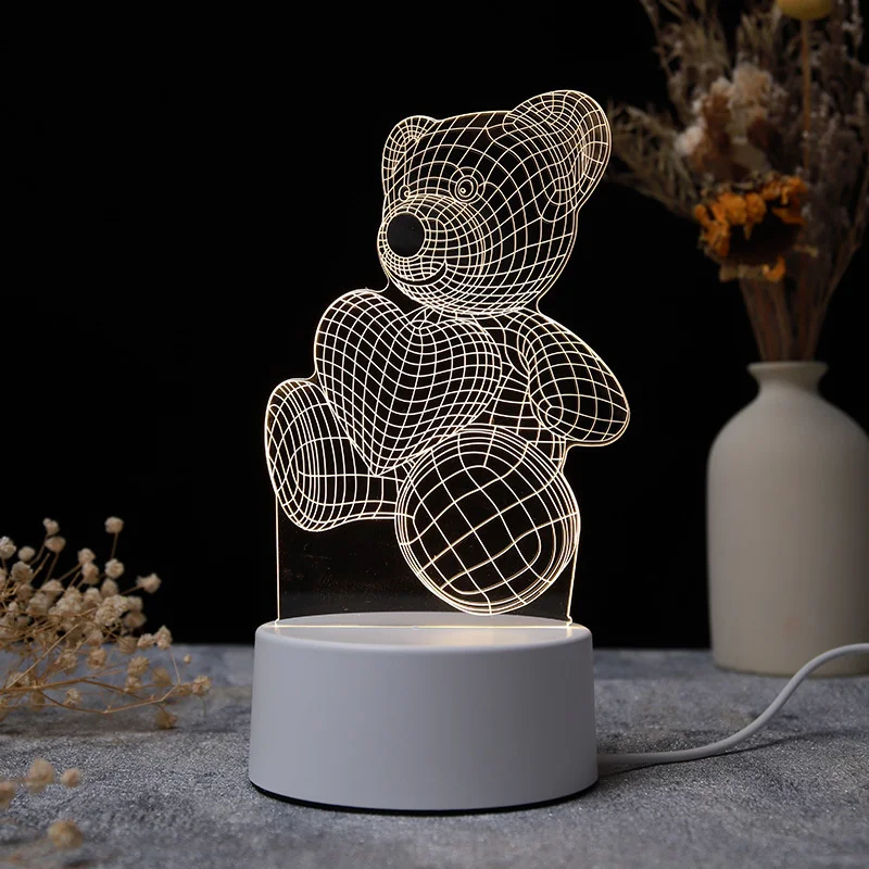 3D Visual Night Light USB Acrylic LED Desk Lamp Table Decoration Bedroom Adornment Valentine's Day Holiday Gifts for Friends New
3D Visual Night Light USB Acrylic LED Desk Lamp Table Decoration Bedroom Adornment Valentine's Day Holiday Gifts for Friends New