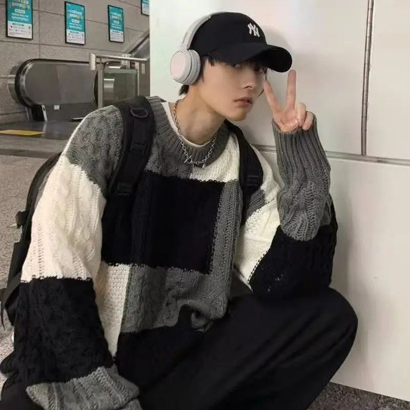 Winter Warm Korean Contrast Panel Sweater Fashion Street Y2K Loose Couple Personality Harajuku Retro Knitted Long Sleeve Hoodie
Winter Warm Korean Contrast Panel Sweater Fashion Street Y2K Loose Couple Personality Harajuku Retro Knitted Long Sleeve Hoodie