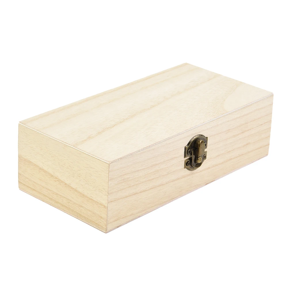 Wooden Storage Box Manual Polishing Metal Buckle Natural/Light/Dark Rectangular Retro Style 20*10*6cm Brand New
Wooden Storage Box Manual Polishing Metal Buckle Natural/Light/Dark Rectangular Retro Style 20*10*6cm Brand New