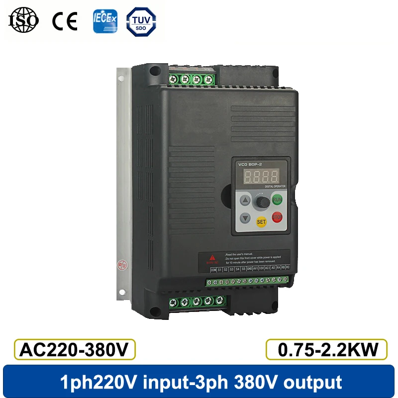 220-380V VFD AC Motor Speed Controller 0.75KW 1.5KW 2.2KW 3.0KW Frequency Inverter Variable Frequency Driver Vector Converter
220-380V VFD AC Motor Speed Controller 0.75KW 1.5KW 2.2KW 3.0KW Frequency Inverter Variable Frequency Driver Vector Converter