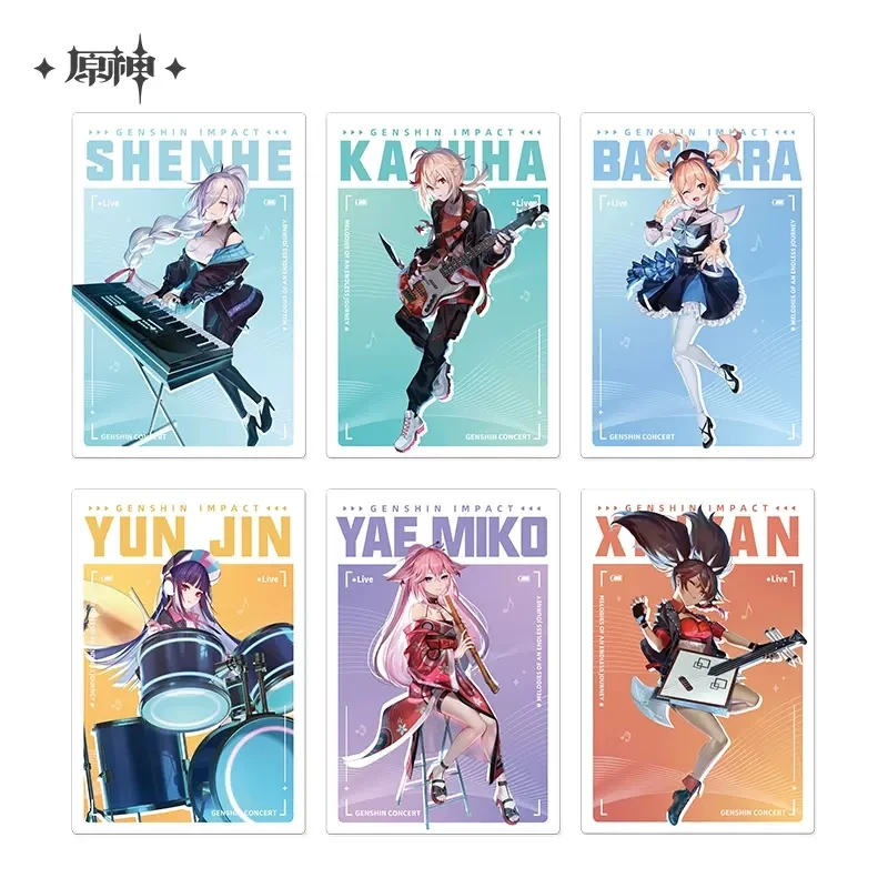 Genshin Concert Series Postcard 2022 SHENHE YUN JIN XIN YAN Yae Miko Kaedehara Kazuha BARBARA Game Anime Cosplay Prop Gift
Genshin Concert Series Postcard 2022 SHENHE YUN JIN XIN YAN Yae Miko Kaedehara Kazuha BARBARA Game Anime Cosplay Prop Gift