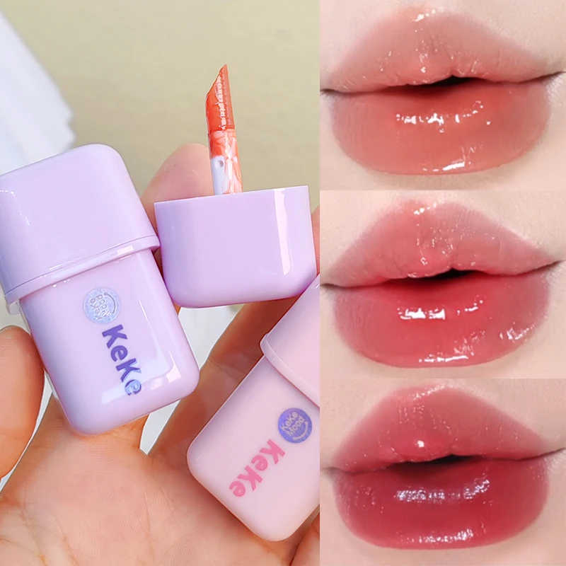 

Jelly Lipsticks Lip Gloss Moisturizing Sexy Red Long Lasting Waterproof Shiny Lip Tint Makeup Jelly Lip Glaze Lipstick Cosmetics