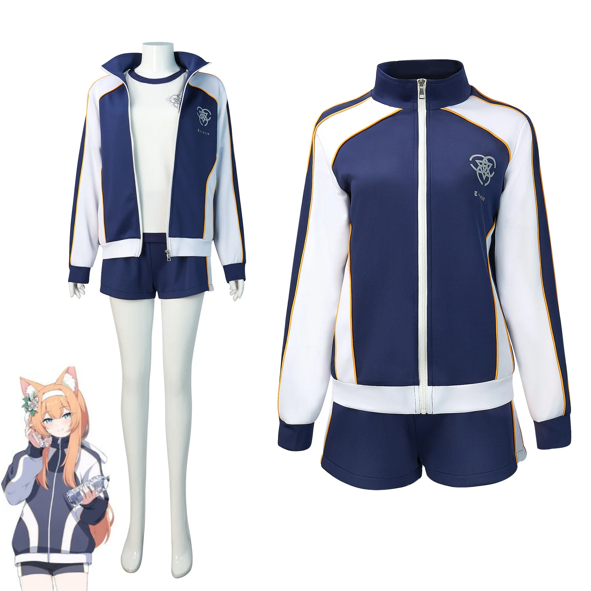 

Anime Games Blue Archive Iochi Mari Cosplay Costumes Men Women Coat Shirt Shorts Gymnastics Wear Casual Sportswear Suit Uniform