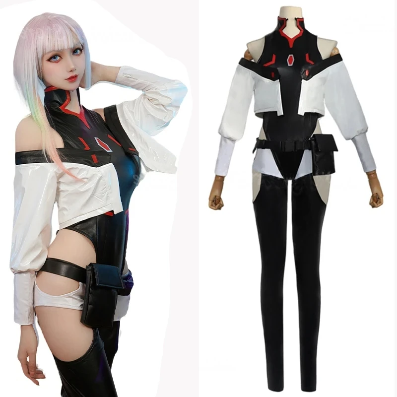 

Cosplay Anime Cyberpunk Edgerunners Lucy Costume Bodysuit Jumpsuits Jacket Wig Full Suit Halloween Christmas Costumes for Women