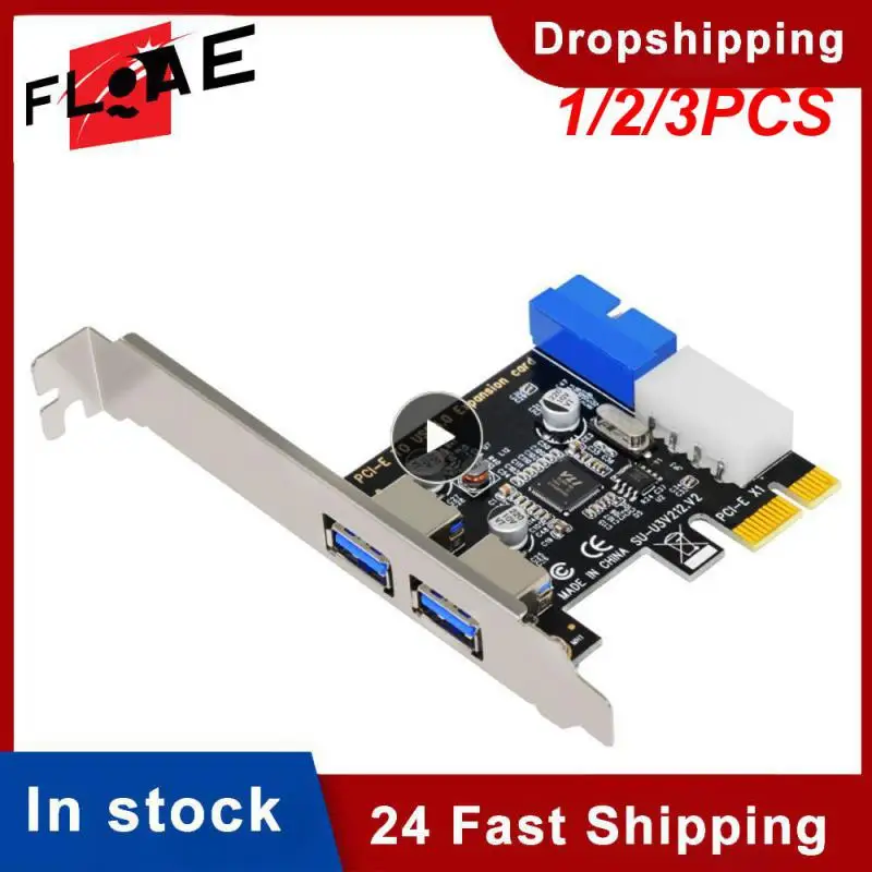 

1/2/3PCS Add On Cards SuperSpeed 10Gbps USB 3.1 2 Port PCI-E Express Card 15pin SATA Power Connector PCIE Adapter ASM1042