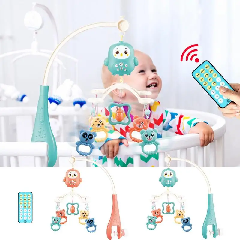 

Baby Crib Mobile Musical Toy For 0-12 Months Infant Rotating Bed Bell Music Box Pendants Educational Puzzle For Newborn Gifts