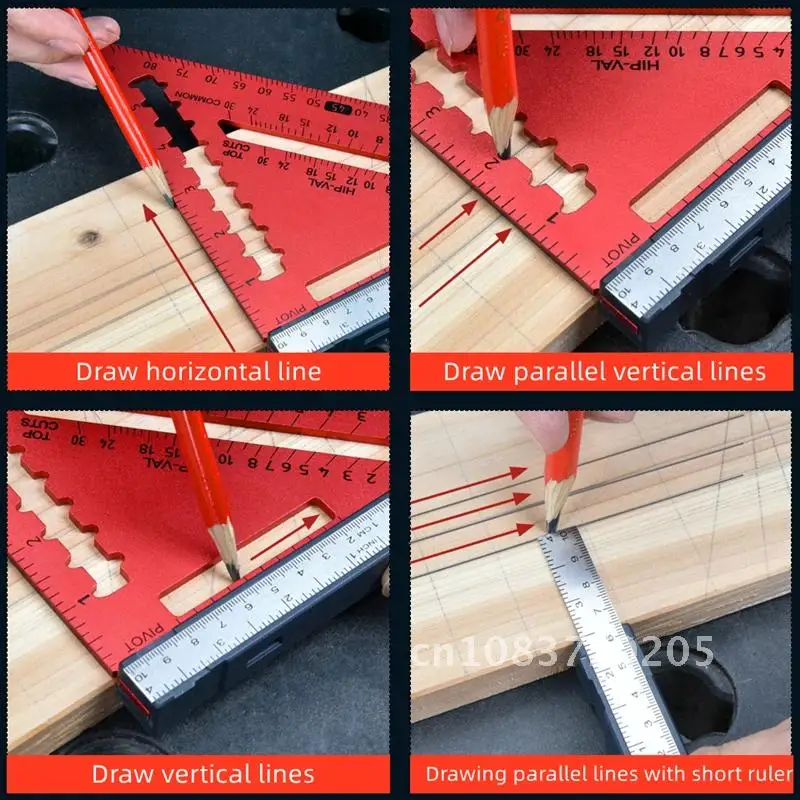 Aluminum Alloy 7Inch Triangular Ruler Angle Protractor Multi Angle Positioning Tool Woodworking Line Ruler Measuring Gauge Tools
Aluminum Alloy 7Inch Triangular Ruler Angle Protractor Multi Angle Positioning Tool Woodworking Line Ruler Measuring Gauge Tools