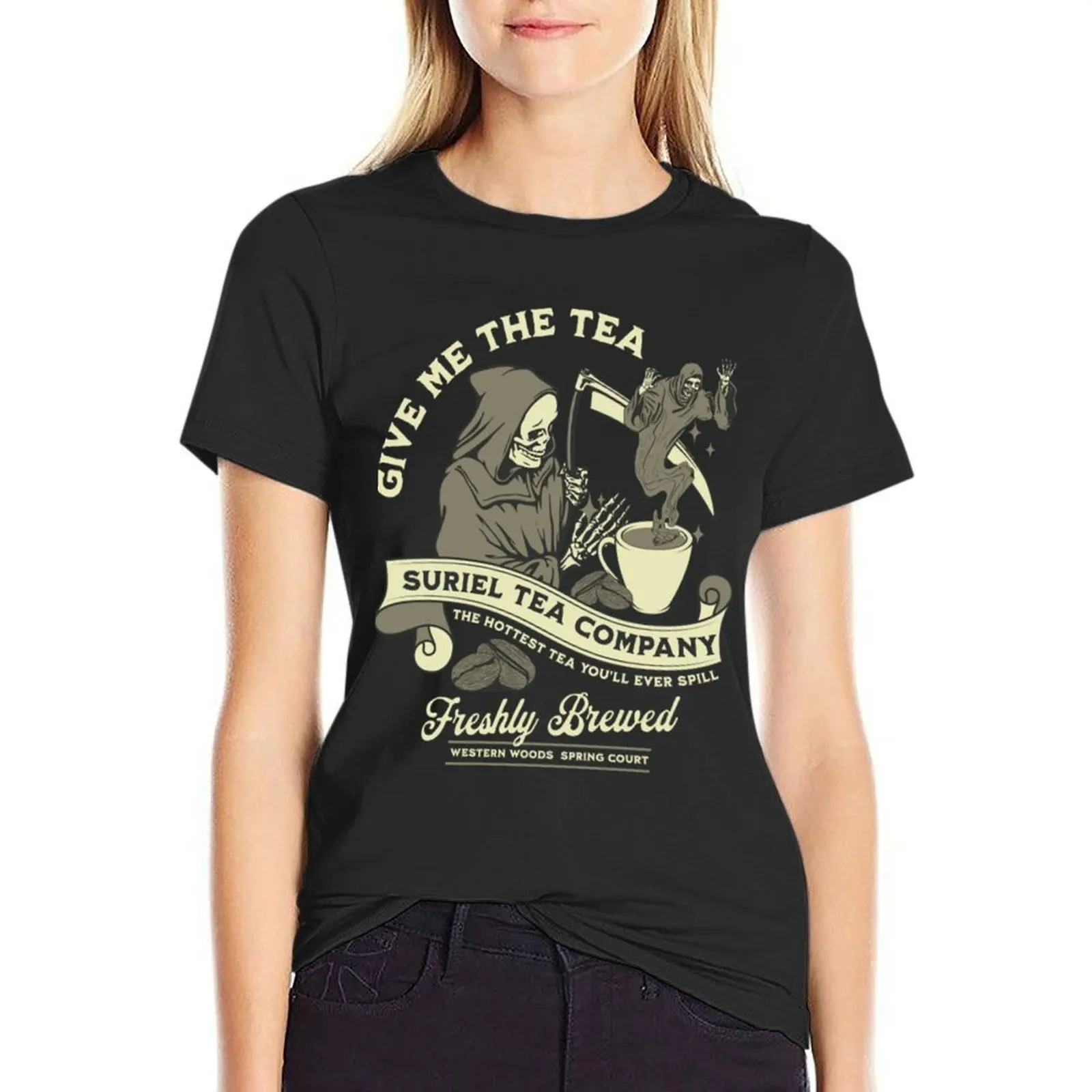 Suriel Tea Company Acotar Sarah J Maas 22 T-Shirt sweat summer tops shirts graphic tees workout shirts for Women
Suriel Tea Company Acotar Sarah J Maas 22 T-Shirt sweat summer tops shirts graphic tees workout shirts for Women