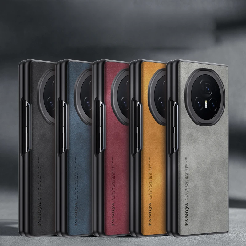 غطاء خلفي من جلد البولي يوريثان غير اللامع لهاتف Honor Magic V3 FCP-AN10 29 غطاء خلفي من جلد البولي يوريثان غير اللامع لهاتف Honor Magic V3 FCP-AN10