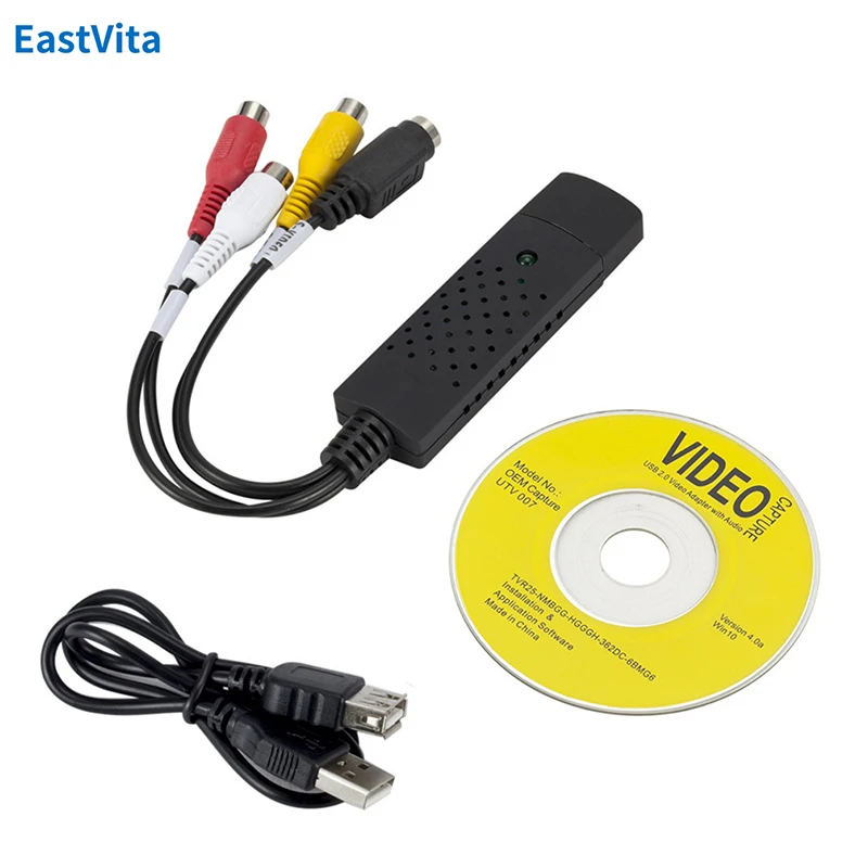 

USB 2.0 Video Capture Card VHS Video Recorder To Digital Converter Video Compatible For Windows 7/8/10 System