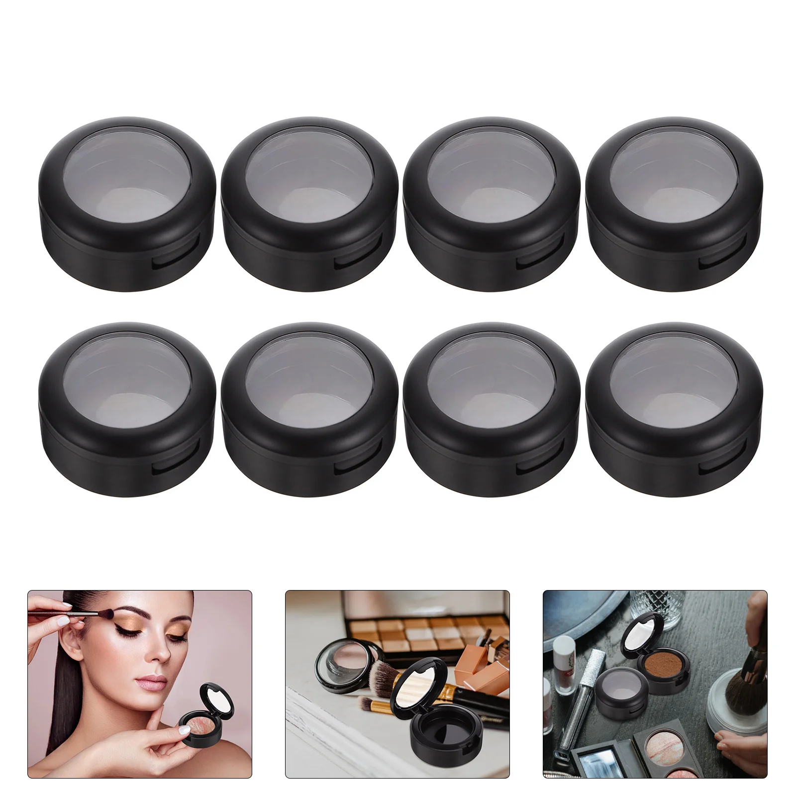 

Empty Makeup Eyeshadow Box 8Pcs Single Color Travel Container Lipstick Cosmetics Women Girls