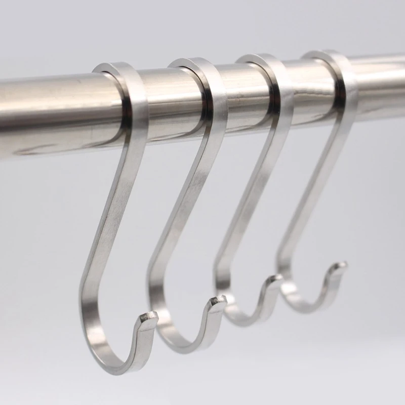 Hanger S Shape Hooks Clasp Rack Clothes Kitchen Set Hanging pots Bathroom Steel Kit 10KG Silver 10pc Stainless
Hanger S Shape Hooks Clasp Rack Clothes Kitchen Set Hanging pots Bathroom Steel Kit 10KG Silver 10pc Stainless