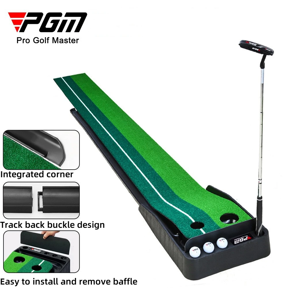 

Golf Putting Trainer Ball Return 2.5M/3M Indoor Portable Golf Practice Putting Mat Golf Putter Green Trainer With Color Box