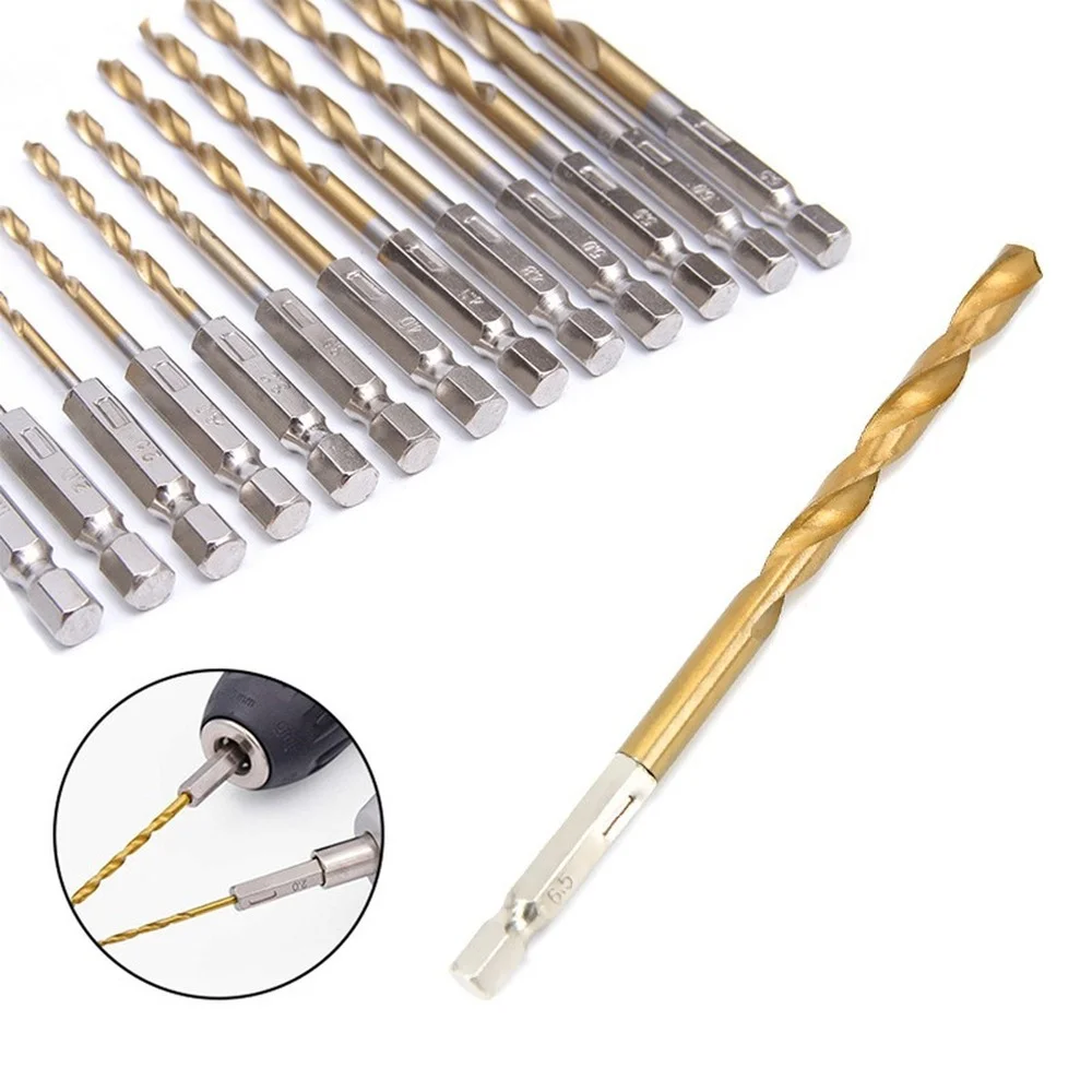1Pcs HSS High Speed Steel Titanium Coated Drill Bit Set 1/4 Hex Shank 1.5mm-6.5mm Hexagonal Handle Twist Drill Wood Plastic
1Pcs HSS High Speed Steel Titanium Coated Drill Bit Set 1/4 Hex Shank 1.5mm-6.5mm Hexagonal Handle Twist Drill Wood Plastic
