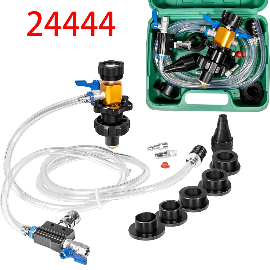 

24444 Coolant System Refiller Kit, Vacuum Coolant Refill Tool Vacuum Leak Tester, Remove Trapped Air / Test Radiator and Heating