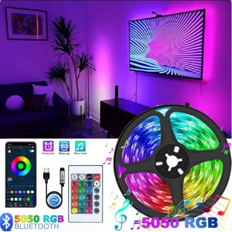 1-20m LED Strip Light RGB 5050 5V USB Led Lights Flexible Lamp Tape Diode Ribbon TV Backlight for Room Decoration for Christmas
1-20m LED Strip Light RGB 5050 5V USB Led Lights Flexible Lamp Tape Diode Ribbon TV Backlight for Room Decoration for Christmas