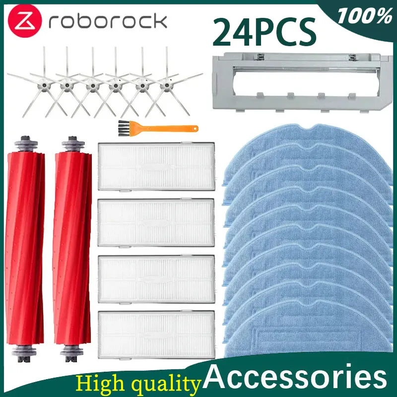 

Roborock S7 S70 S7Max S7maxv T7S T7S Plus Main Brush cover,Hepa Filter,Side brush,Mop Pad Spare Parts Vacuum Cleaner Accessories