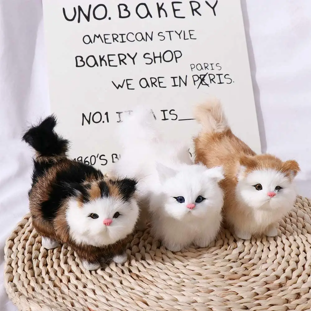 

Birthday Gifts Kawaii Soft for Children Kitten Doll Fake Cat Stuffed Kitten Simulation Cat Plush Cat Toys Cat Model