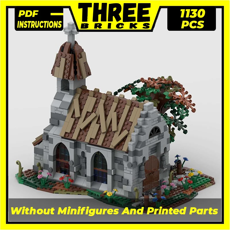 

Moc Building Blocks Modular Street View Country Church Technical Bricks DIY Assembly Construction Toys For Childr Holiday Gifts