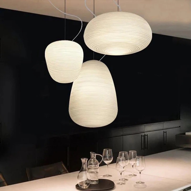 Nordic Creative Pendant Lights milky White Glass Whorls Kitchen Hanging Lamps Luminaria Dining Living Room home decor Fixtures
Nordic Creative Pendant Lights milky White Glass Whorls Kitchen Hanging Lamps Luminaria Dining Living Room home decor Fixtures