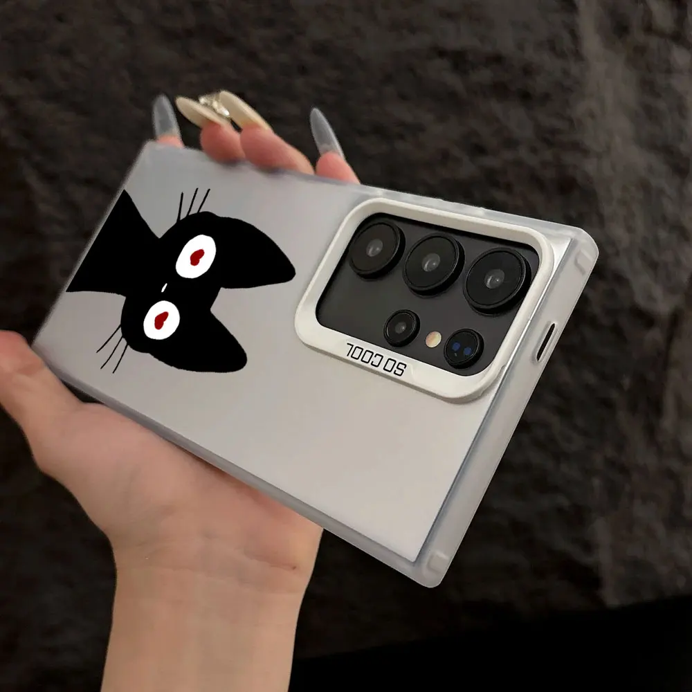 Cute Cat S25 Case For Samsung S25 S24 Ultra Carcasa Black Cats For Galaxy S23 S22 S21 FE S20 Ultra Plus Shockproof Phone Cover Cute Cat S25 Case For Samsung S25 S24 Ultra Carcasa Black Cats For Galaxy S23 S22 S21 FE S20 Ultra Plus Shockproof Phone Cover