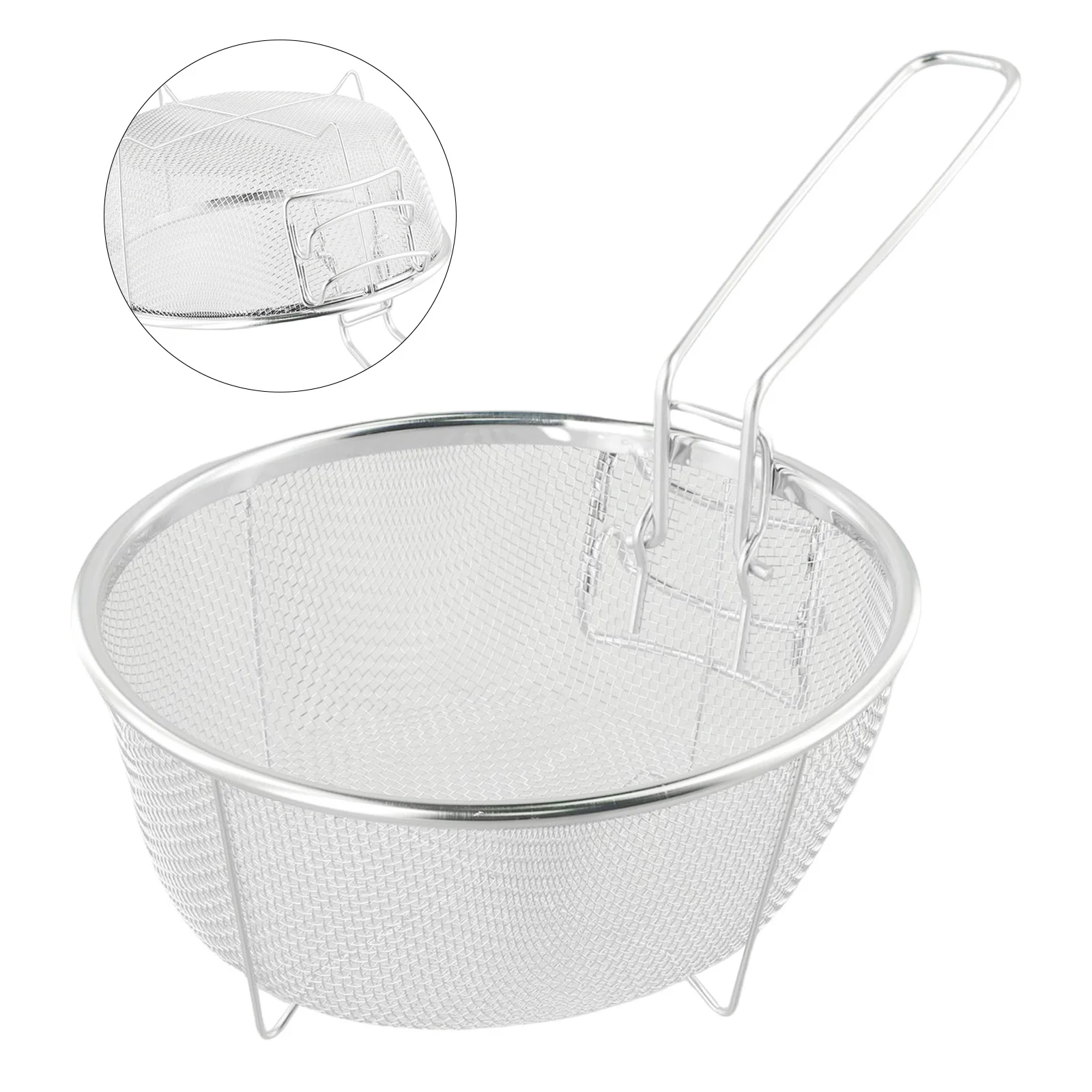 Durable Practical Fry Basket Kitchenware Corrosion Resistance Detachable Light Silver For Fry Chicken/french Fries
Durable Practical Fry Basket Kitchenware Corrosion Resistance Detachable Light Silver For Fry Chicken/french Fries
