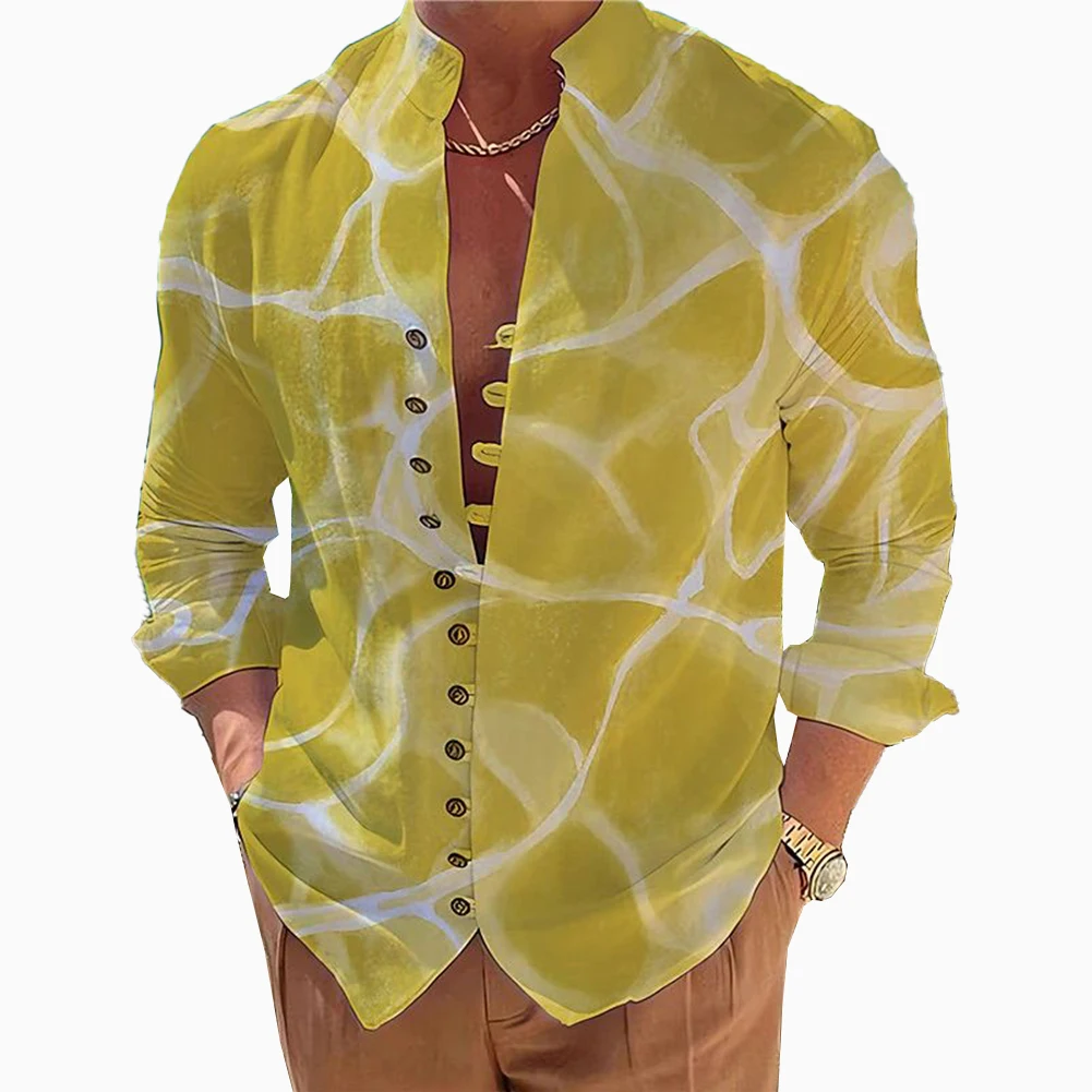 Men Shirt Blouse Button Down Casual Collared Comfortable Durable Fashion Print Ripple Base Brand New High Quality
Men Shirt Blouse Button Down Casual Collared Comfortable Durable Fashion Print Ripple Base Brand New High Quality