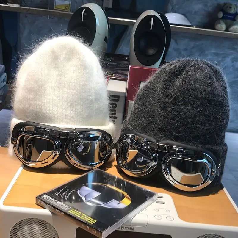 New Aviator Sunglasses Wool Hat Women's Fall and Winter Ear Protection Warm Rabbit Hair Knitted Cap Removable Versatile Hat
New Aviator Sunglasses Wool Hat Women's Fall and Winter Ear Protection Warm Rabbit Hair Knitted Cap Removable Versatile Hat