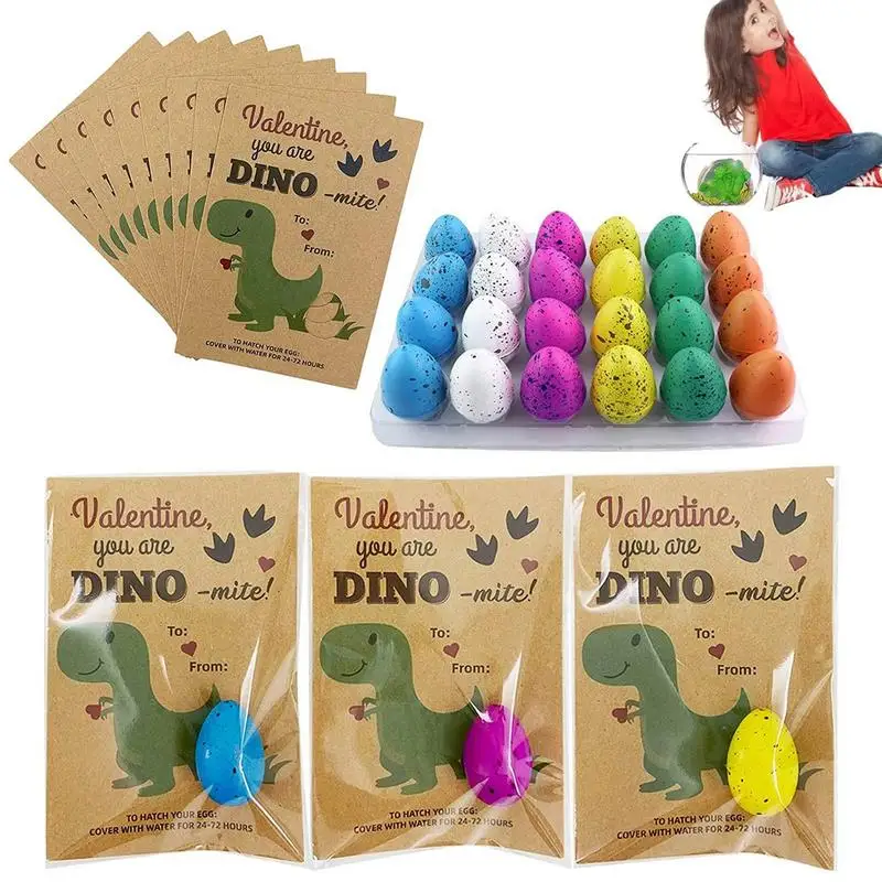 

Dino Egg Hatching Card 24 Pack Hatching Grow Dinosaur Toys Magic Grow Dinosaurs Egg That Hatch In Water Easter Valentines Dino