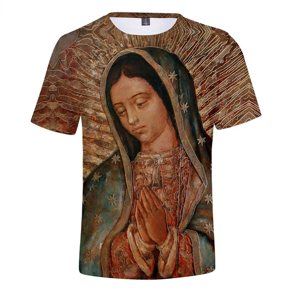 Guadalupe Virgin Mary Catholic Men's T-shirt Women Fashion Casual 3D Print T Shirt Summer Harajuku Streetwear Oversized Tops
Guadalupe Virgin Mary Catholic Men's T-shirt Women Fashion Casual 3D Print T Shirt Summer Harajuku Streetwear Oversized Tops