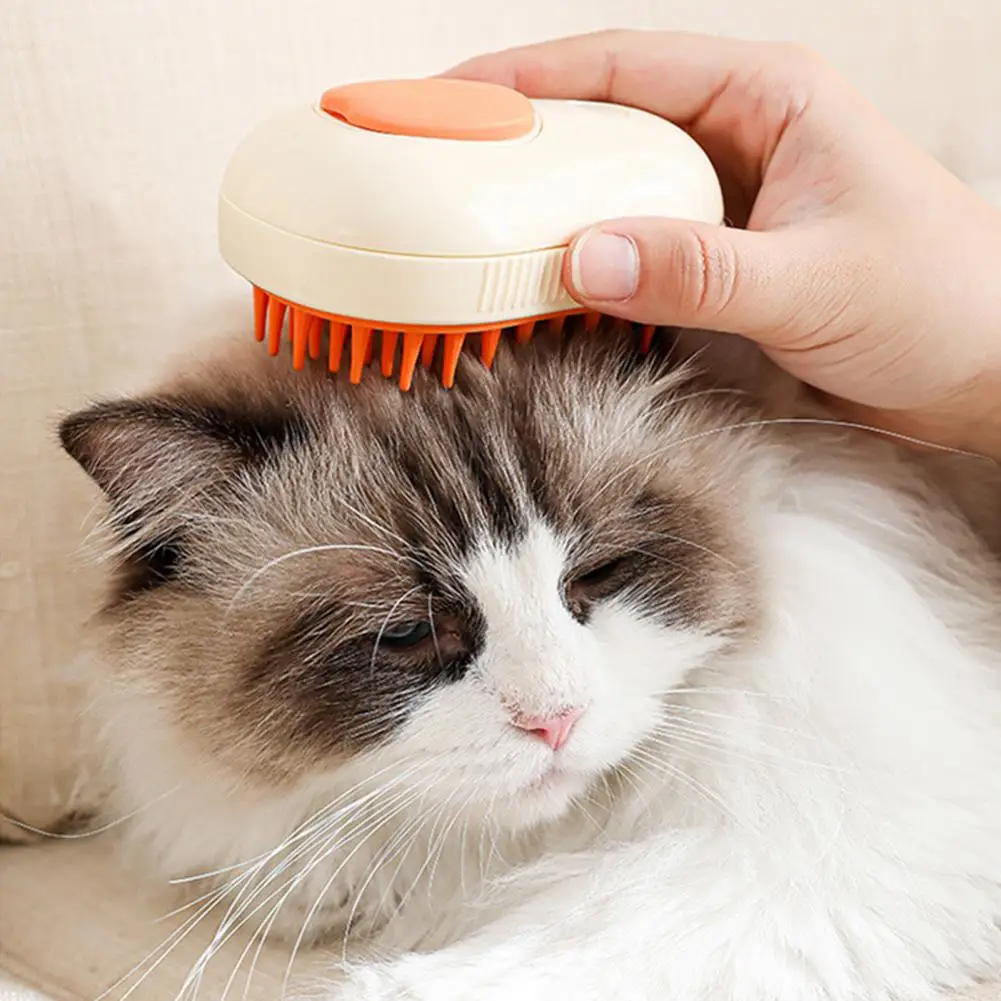 

1 Set Cat Brush 3-in-1 Steamy Self-Cleaning Kitten Massage Brush Gentle Stress-free Dog Shedding Grooming Comb Pet Supplies