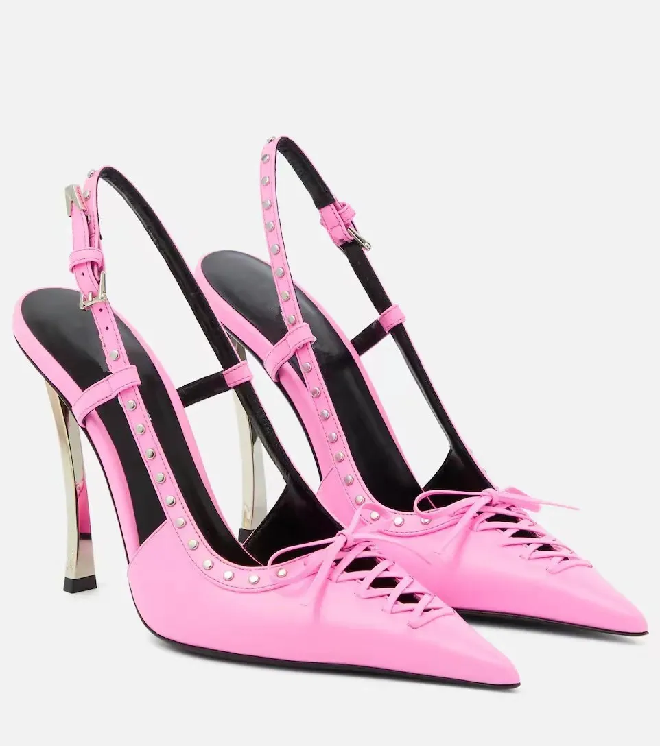 Pointed Toe Sandals Luxury Brand Women Shoes Hollow High Heels Fashion Rivet Pumps Butterfly-knot Sandalias Popular Chaussures
Pointed Toe Sandals Luxury Brand Women Shoes Hollow High Heels Fashion Rivet Pumps Butterfly-knot Sandalias Popular Chaussures