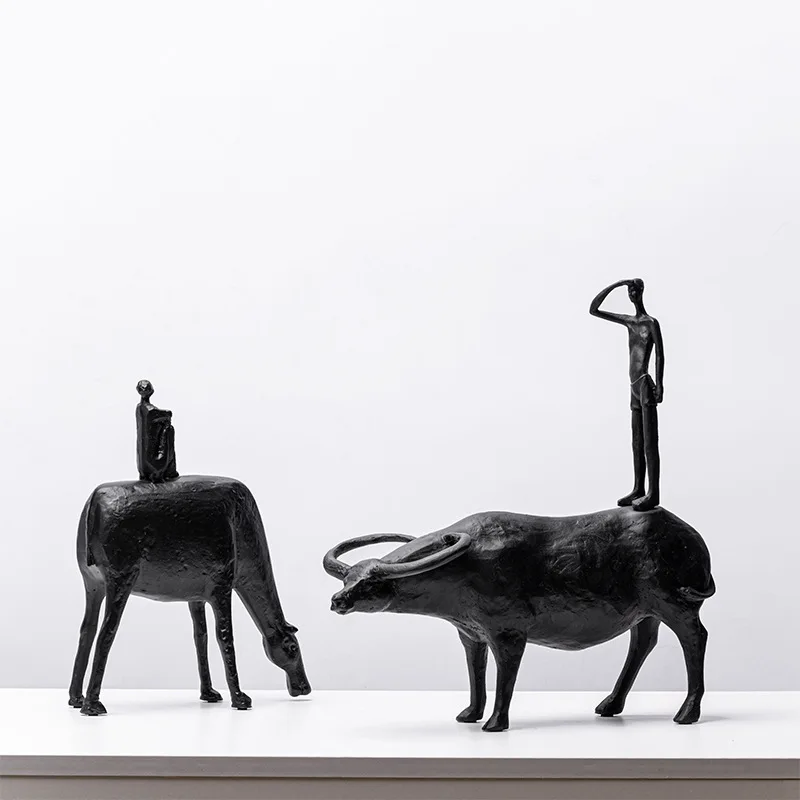 Modern Abstract Resin Crafts Wrangler Porch Desktop Ornaments Living Room Decoration Herd Cattle Black Person Home Decoration
Modern Abstract Resin Crafts Wrangler Porch Desktop Ornaments Living Room Decoration Herd Cattle Black Person Home Decoration