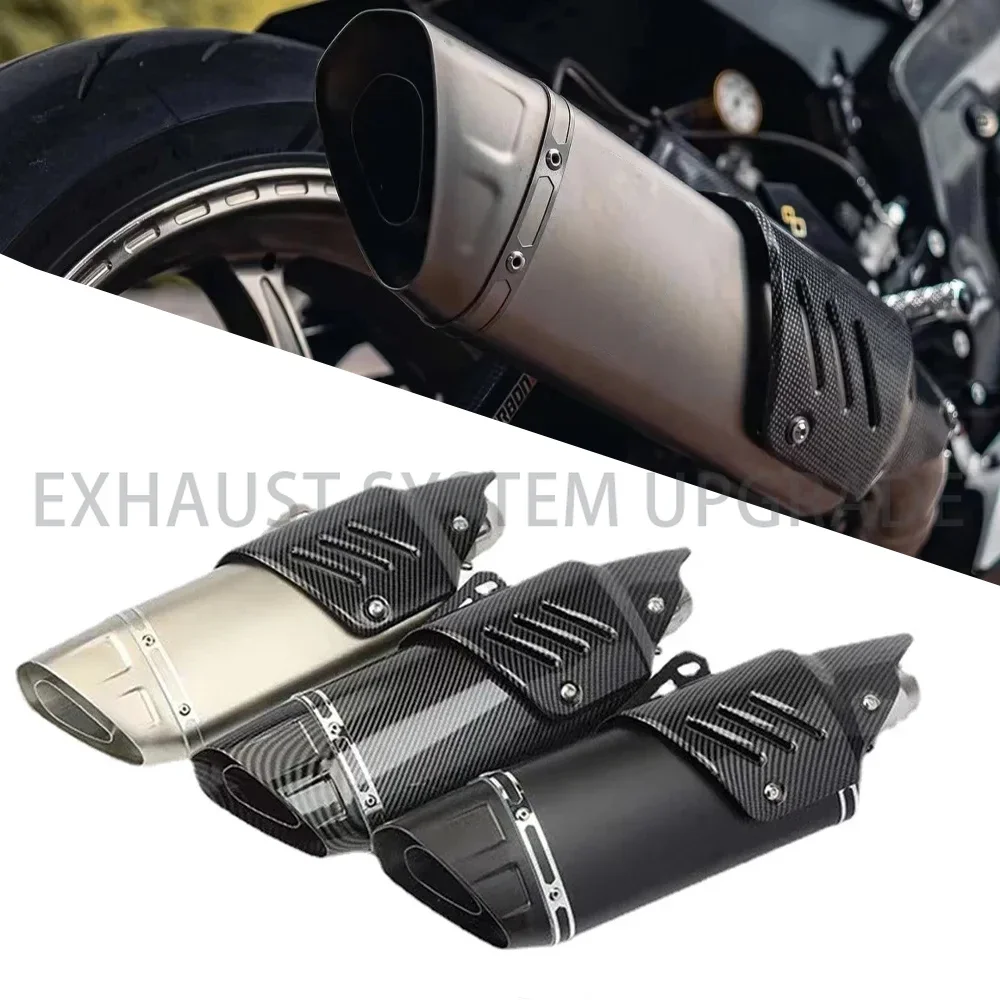 

51mm Universal Escape Moto Motorcross Exhaust Motorcycle Pipe Muffler Bicycle for HONDA CBR650F CBR300 Z250 Z400 Z900 Z800 R3 R6