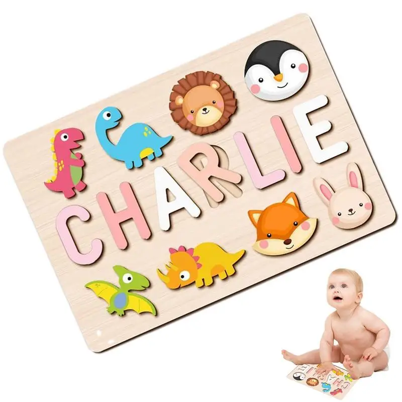 Baby Name Puzzle Cartoon Name Kids Puzzles for Toddlers Baby Gift with Animal Novelty Lovely Educational Toy for 1 Year Old Boys
Baby Name Puzzle Cartoon Name Kids Puzzles for Toddlers Baby Gift with Animal Novelty Lovely Educational Toy for 1 Year Old Boys
