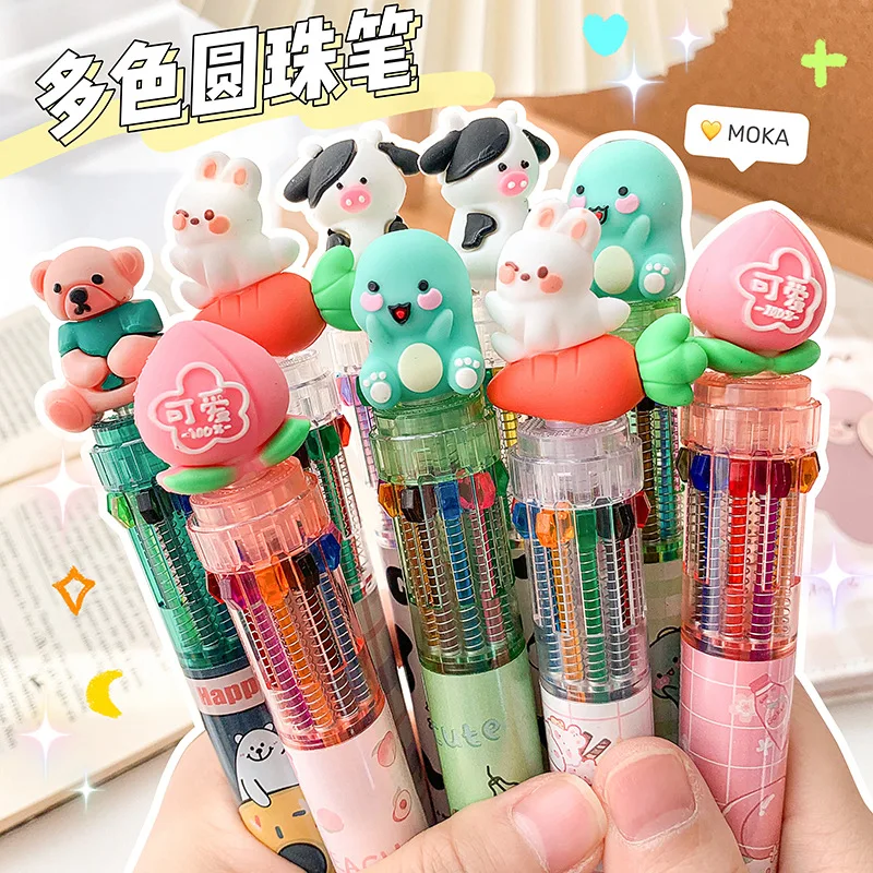 10/30/50pcs Cartoon Pattern Cute 10 Color Pen Learning Stationery Supplies Press Ball Pen 0.5mm Stationery Wholesale
10/30/50pcs Cartoon Pattern Cute 10 Color Pen Learning Stationery Supplies Press Ball Pen 0.5mm Stationery Wholesale