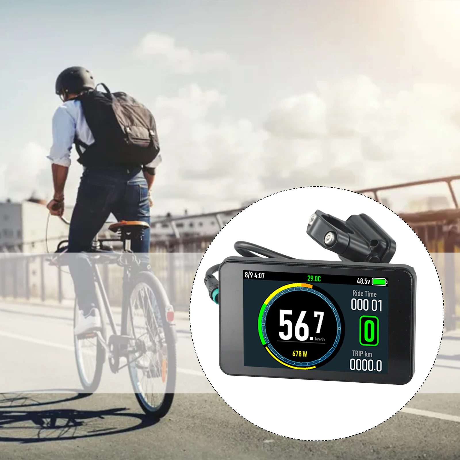For E-Bike Colorful LCD Display 5pin About 250g Weight T8 Instrument For 2# 5S KDS Practical Portable Practical
For E-Bike Colorful LCD Display 5pin About 250g Weight T8 Instrument For 2# 5S KDS Practical Portable Practical