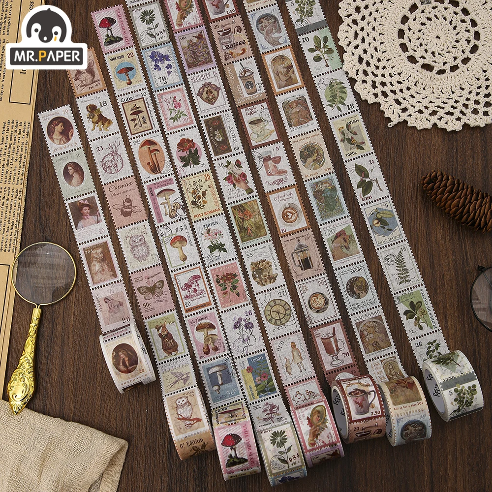 Mr.paper 8 Retro Post Office Die-cut Paper Tape Creative Stamp Tearable Hand Account Material and Paper Tape Decorative Tape
Mr.paper 8 Retro Post Office Die-cut Paper Tape Creative Stamp Tearable Hand Account Material and Paper Tape Decorative Tape