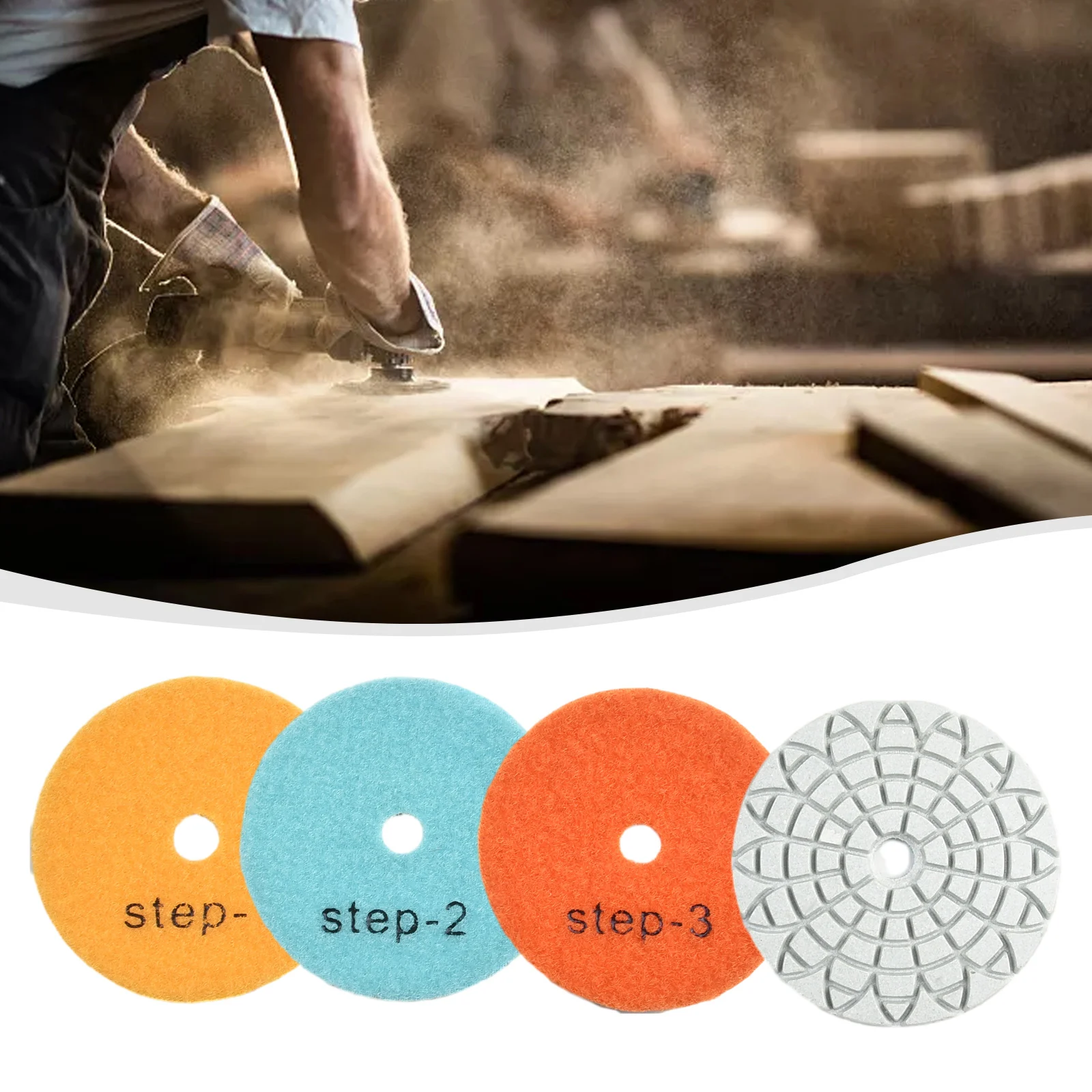 3PC Polishing Pad 3/4 Inch 80mm/100mm Dry/Wet Diamond 3 Step Polishing Pads Granite Polishing Tool Marble Grinding Pads
3PC Polishing Pad 3/4 Inch 80mm/100mm Dry/Wet Diamond 3 Step Polishing Pads Granite Polishing Tool Marble Grinding Pads