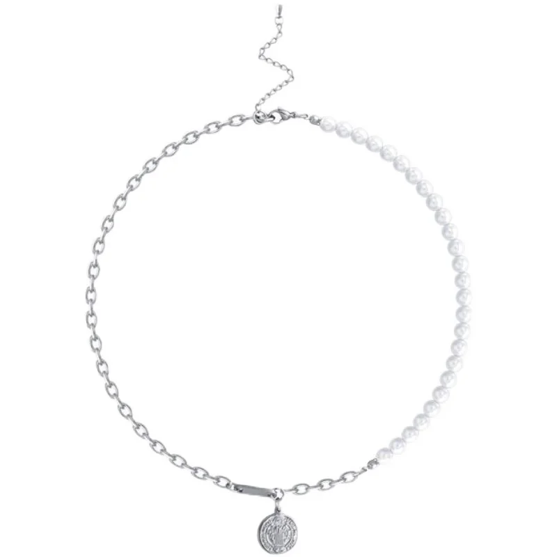 Retro Non-Fading round Necklace for Women Ins Trendy Cold Pearl Stitching Clavicle Chain
Retro Non-Fading round Necklace for Women Ins Trendy Cold Pearl Stitching Clavicle Chain