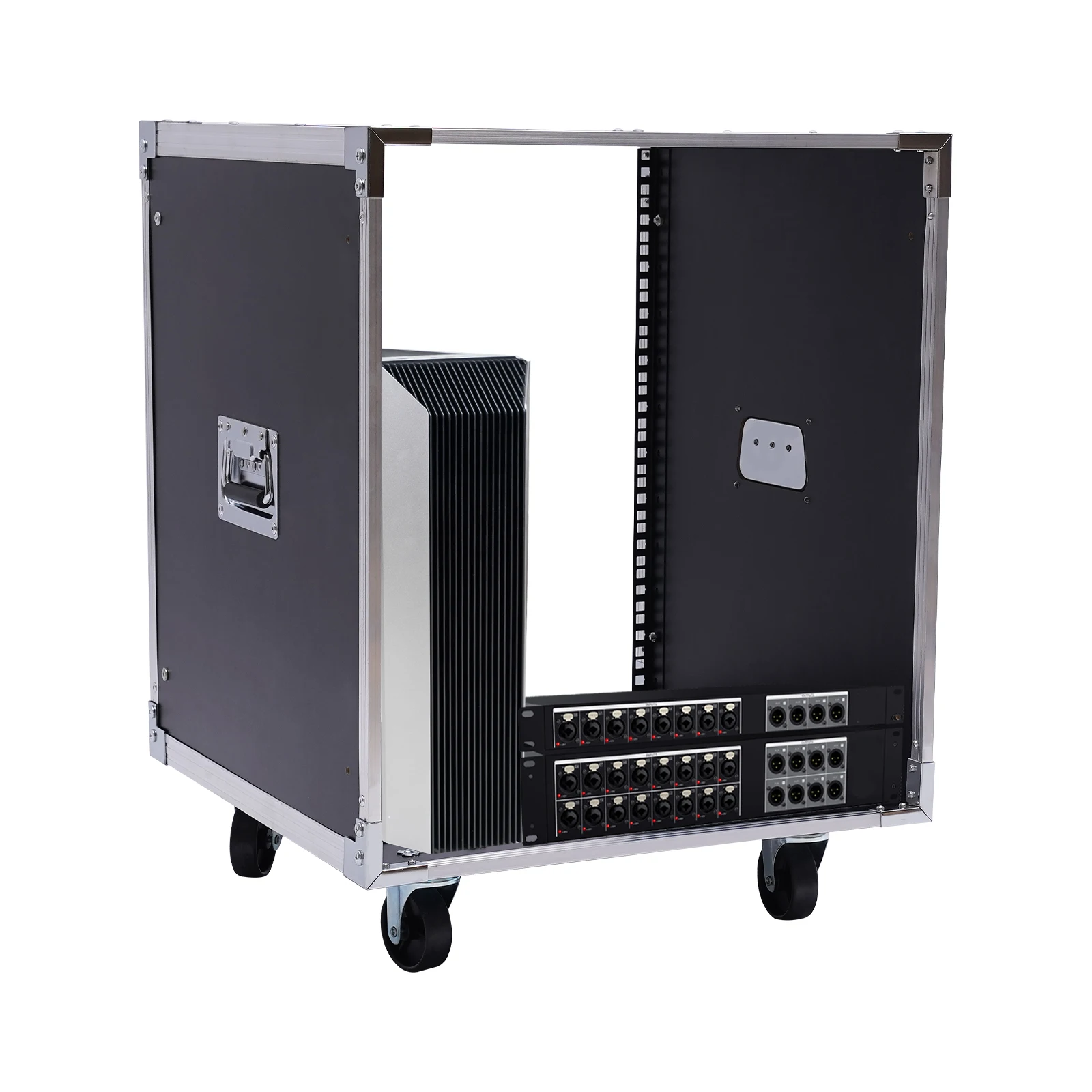 12U Cabinet Rolling Network Rack Caster Wheels Audio Studio Video Telecom Equipment Rack Black 100kg/ 220.46lbs
12U Cabinet Rolling Network Rack Caster Wheels Audio Studio Video Telecom Equipment Rack Black 100kg/ 220.46lbs