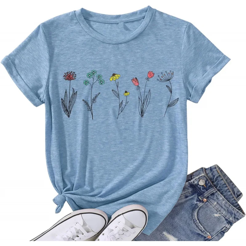 Shirts for Women Causal Summer Flower Graphic Tees Cute Garden Plant Lover Tshirts Tops
Shirts for Women Causal Summer Flower Graphic Tees Cute Garden Plant Lover Tshirts Tops