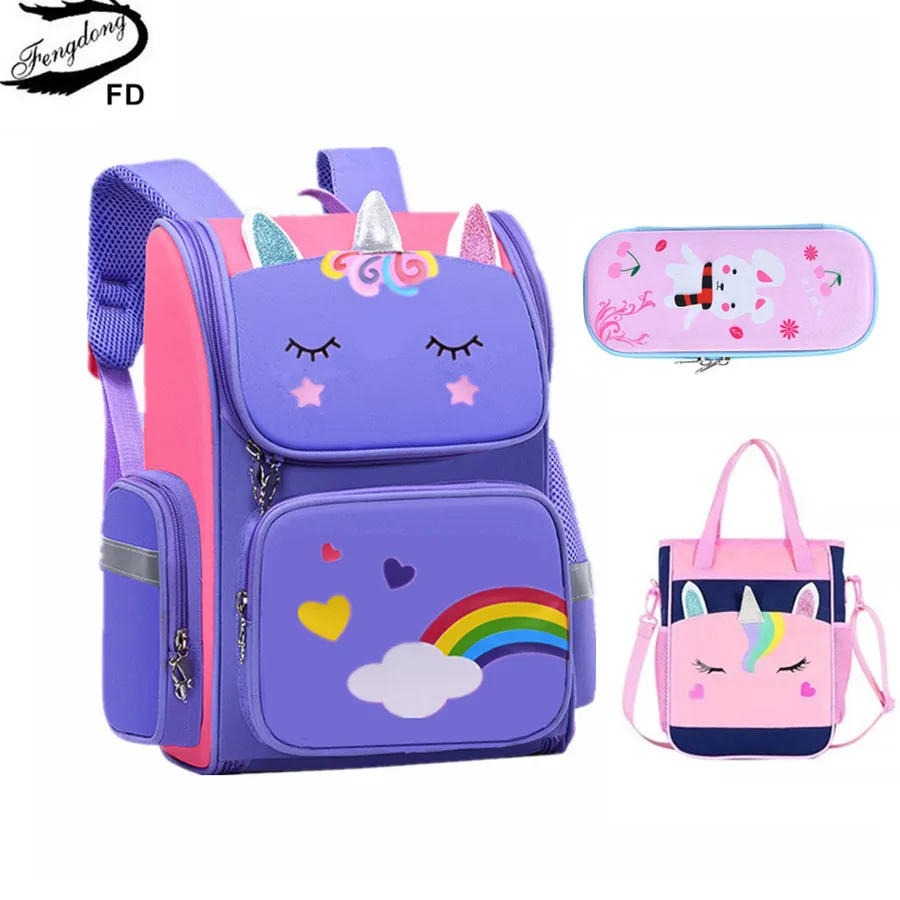 Fengdong Cute Cartoon 3D School Backpack Children School Bags for Girls kawaii pen pencil bag Waterproof Primary student bookbag
Fengdong Cute Cartoon 3D School Backpack Children School Bags for Girls kawaii pen pencil bag Waterproof Primary student bookbag