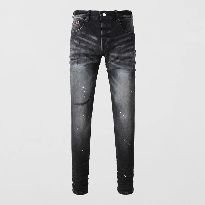 High Street Fashion Men Jeans Retro Black Gray Stretch Skinny Fit Ripped Jeans Men Painted Designer Hip Hop Brand Pants Hombre
High Street Fashion Men Jeans Retro Black Gray Stretch Skinny Fit Ripped Jeans Men Painted Designer Hip Hop Brand Pants Hombre