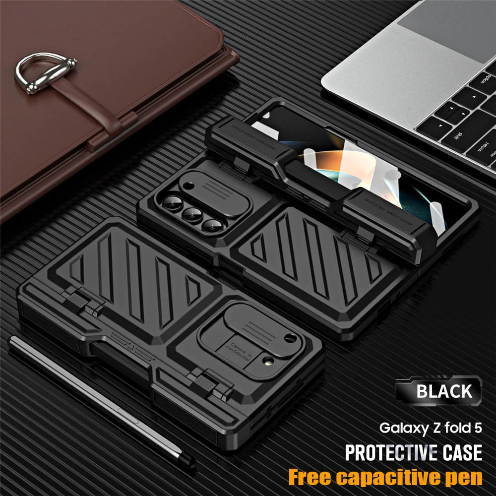 Luxury Armor Sliding Camera Screen Protection Cover For Samsung Galaxy Z Fold 5 4 5G With Pen Phone Case Shockproof Coque Fundas
Luxury Armor Sliding Camera Screen Protection Cover For Samsung Galaxy Z Fold 5 4 5G With Pen Phone Case Shockproof Coque Fundas