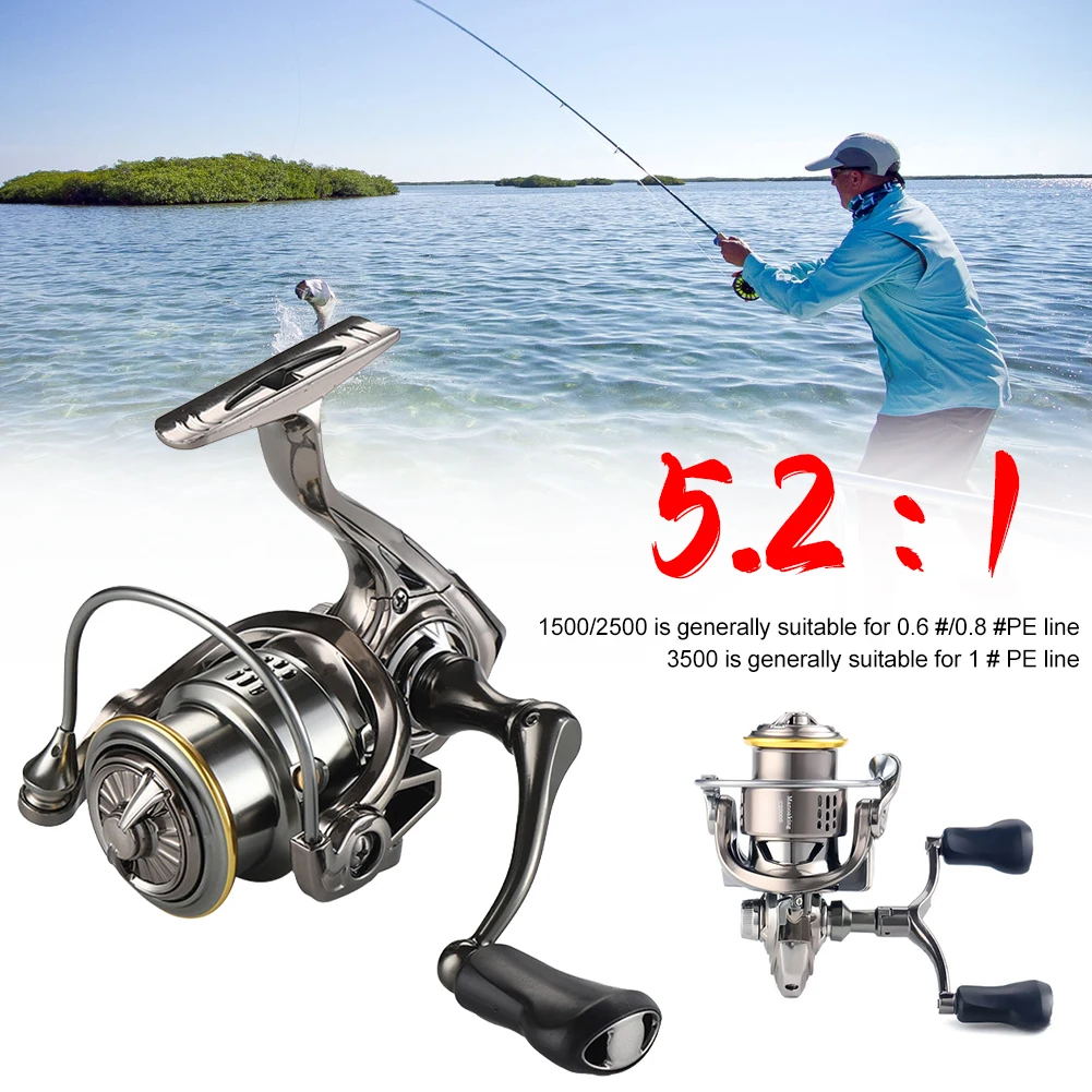 C1500-3500S Series 5.2:1 Fishing Reel Spinning Reel 15KG Max.Drag with Balancing Lever Lightweight for Carp Freshwater Saltwater
C1500-3500S Series 5.2:1 Fishing Reel Spinning Reel 15KG Max.Drag with Balancing Lever Lightweight for Carp Freshwater Saltwater