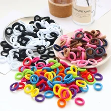 100pcs Children Small Hair Bands Baby Girl Headbands Colorful Kid Elastic Hair Tie Nylon Scrunchie Hair Rope Hair Accessories