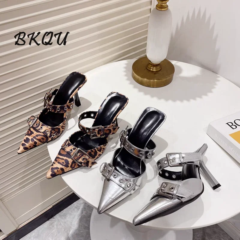 BKQU Leopard Print 2024 Bao Head Fashion Slippers Women Wear Stylish Belt Buckle Pointy Heel Sandals
BKQU Leopard Print 2024 Bao Head Fashion Slippers Women Wear Stylish Belt Buckle Pointy Heel Sandals