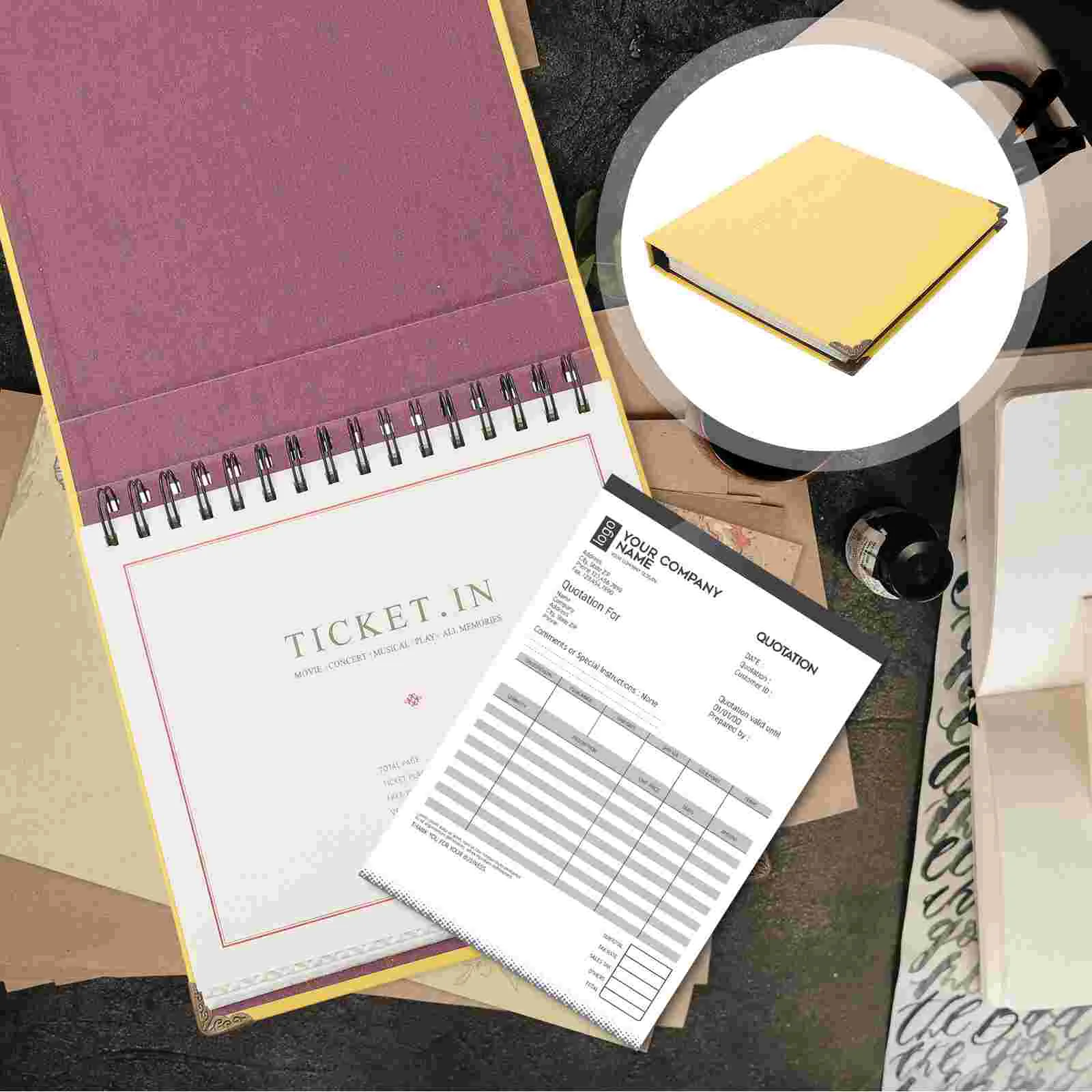 Bill Collection Book Movie Ticket Storage Note Album Photo Receipt Memory Collection Storage Book (Yellow)
Bill Collection Book Movie Ticket Storage Note Album Photo Receipt Memory Collection Storage Book (Yellow)