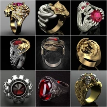 Vintage Punk Dry Well Evil Dragon Rings For Men Gothic Metal Two-tone Red Zircon Stone Steampunk Women Jewelry Z4M520
Vintage Punk Dry Well Evil Dragon Rings For Men Gothic Metal Two-tone Red Zircon Stone Steampunk Women Jewelry Z4M520